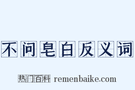 不问皂白反义词是什么意思的图片